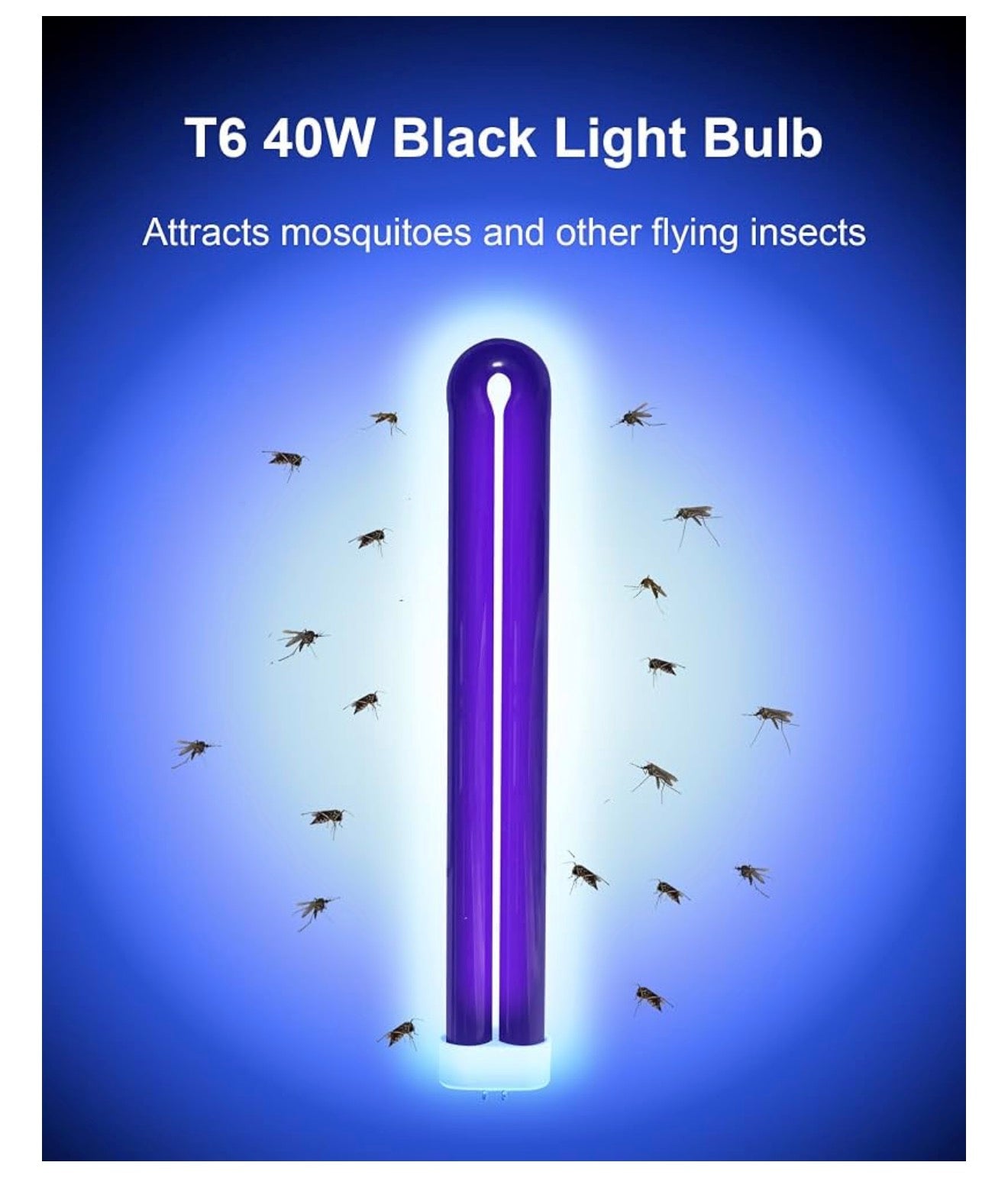 BB-40blk 40W Swartlig Vervangingsgloeilamp versoenbaar met Black Flag Model BZ-40BLK, BZ-40DX, BZ-40MAX Insekdoder (2 Pak)