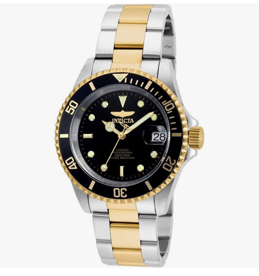 Invicta Mans Pro Diver-versameling Munt-Rand Outomatiese Twee Kleur Horlosie