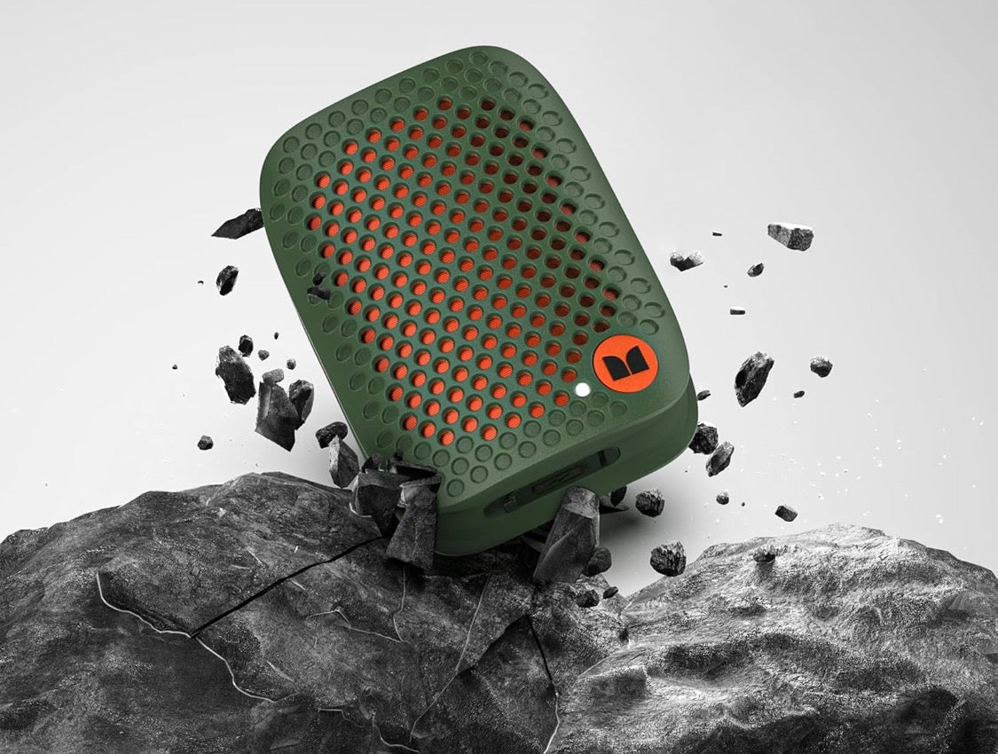Monster Blaster Micro Clip-On Wireless Portable Speaker w/ Built-in Mic (Green)
