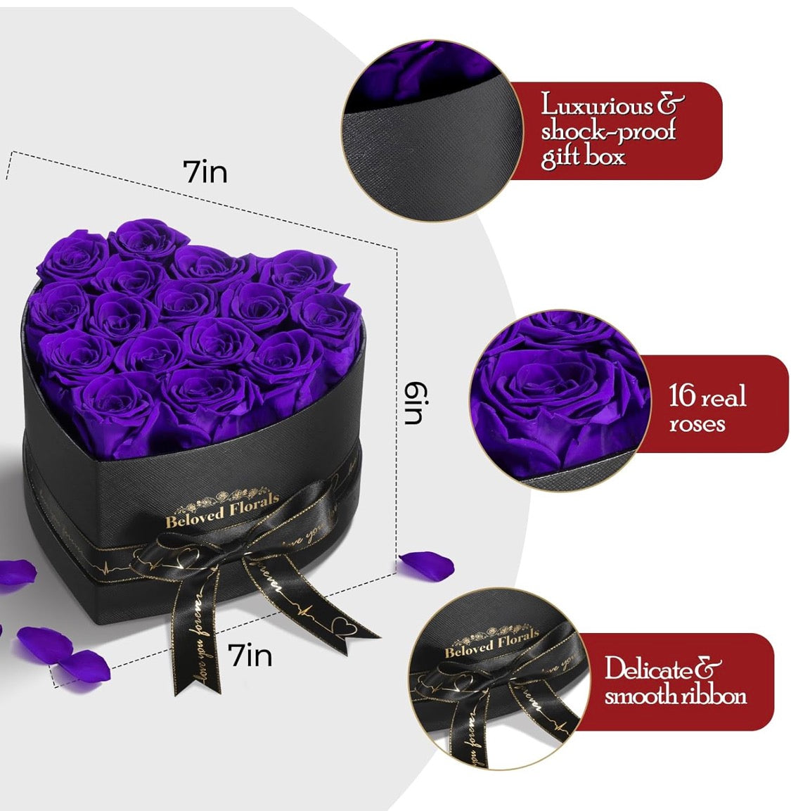 Elegant Preserved Flowers (16) Roses - For All Special Occasions - Vibrant Yellow