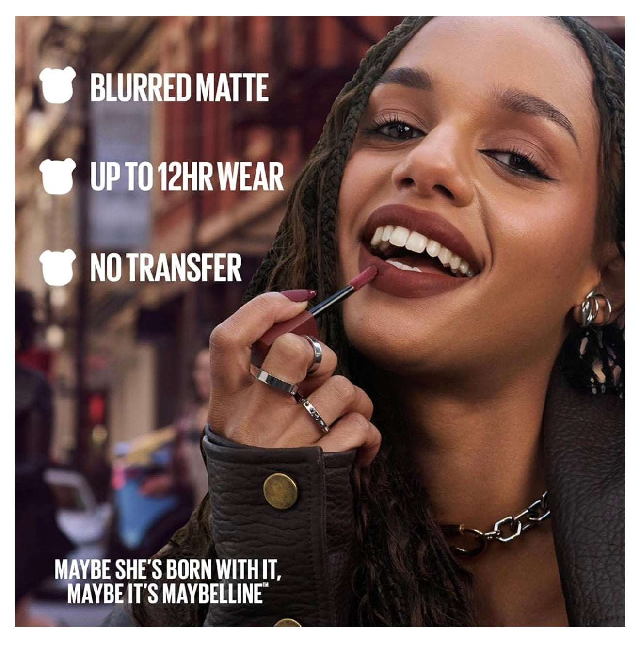 MAYBELLINE Super Stay Teddy Lip Tint, Langblywende Mat Lipstiffie Vir Tot 12 Uur Drag - (Endgame) 1 stuk