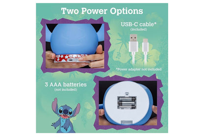 Lilo en Stitch Squish Naglig vir Kinders, USB-lamp, Battery-aangedrewe, Verstelbare Helderheid