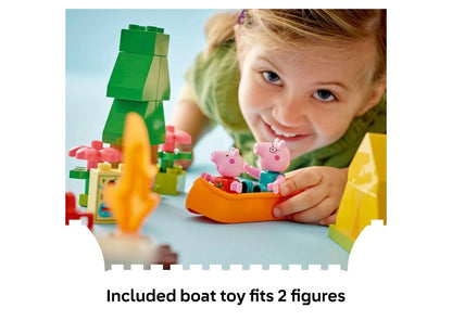 LEGO DUPLO Peppa Pig Kampeeruitstappie Kleuterleerder Speelding - Sensoriese Speelding vir Kreatiewe en Ontwikkelingspel - Prettige Verjaardaggeskenk vir Peppa Pig Aanhangers, Kinders, Meisies, Seuns, Ouderdomme 2+ - 10452