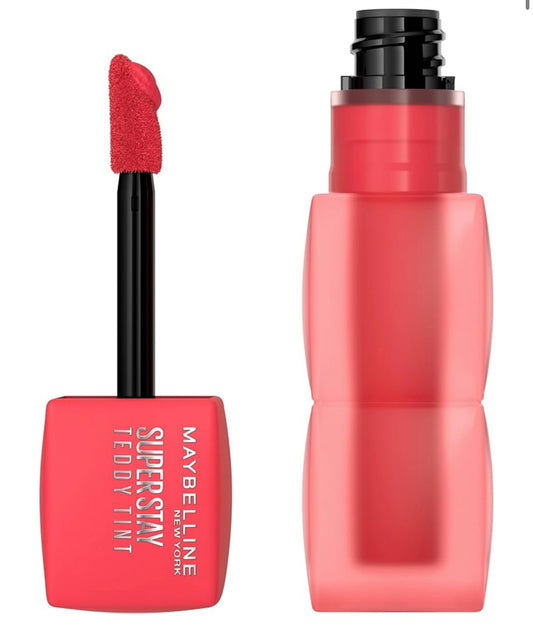 MAYBELLINE Super Stay Teddy Lip Tint, Langblywende Mat Lipstiffie Vir Tot 12 Uur Dra - (July Forever) 1 stuks