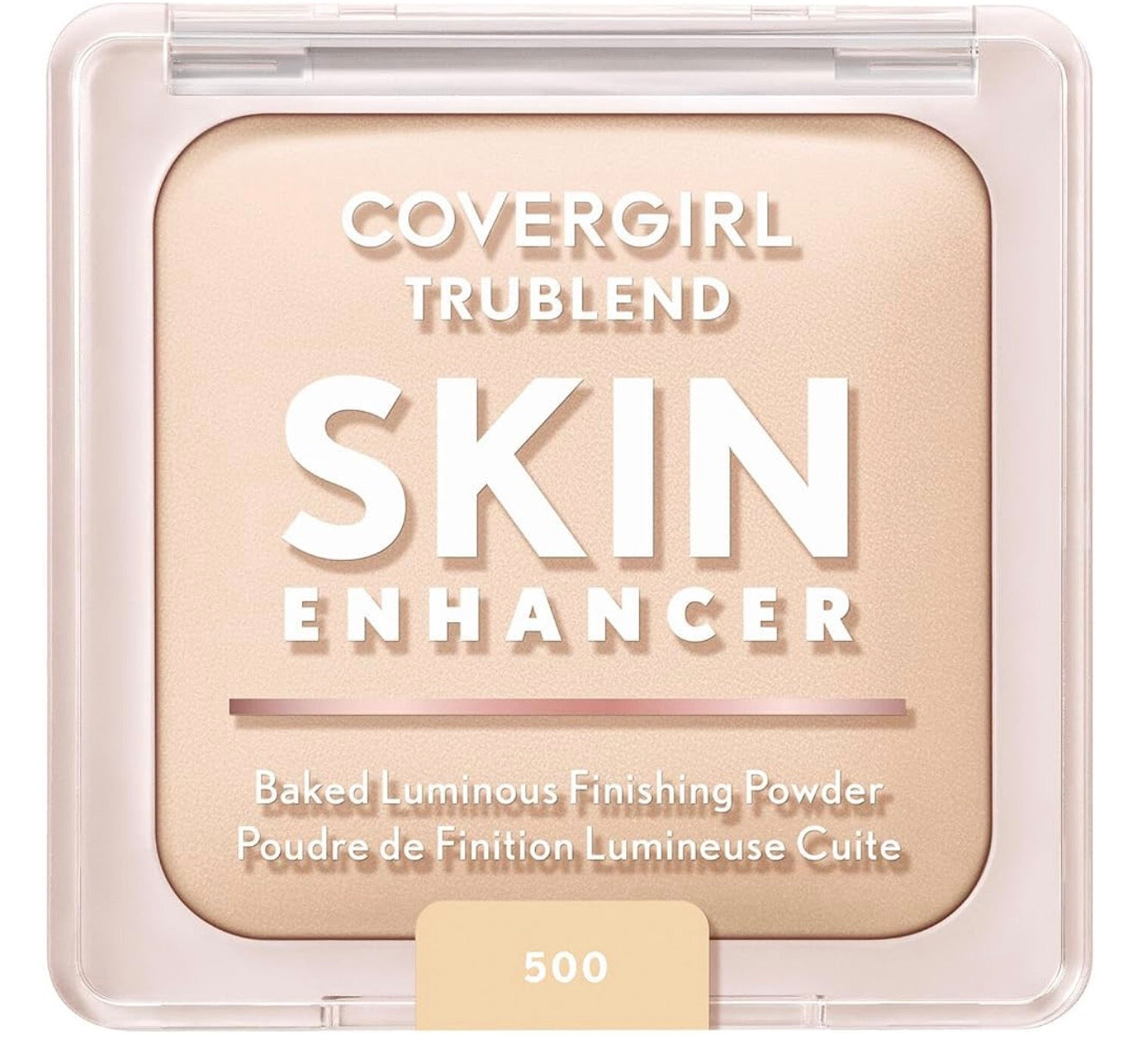 COVERGIRL TruBlend Skin Enhancer Baked Luminous Finishing Face Powder, with Hyaluronic Acid and White Rose Extract, Sheer & Buildable - 500 Sugar Cookie