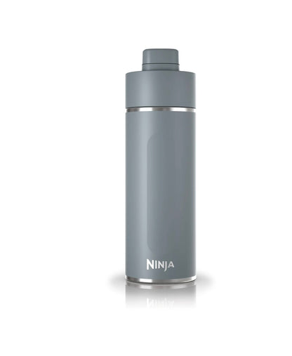 Ninja Travel Water Bottle (24 oz) Stainless Steel Tumbler for Carbonated Drinks (Gray)