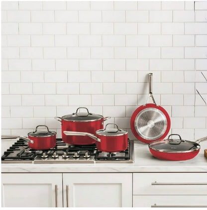 Ninja Foodi NeverStick Essential Aluminum Cookware Sets - (Red Vivid)
