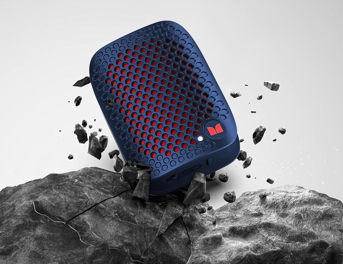 Monster Blaster Micro Clip-On Wireless Portable Speaker w/ Built-in Mic (Blue)
