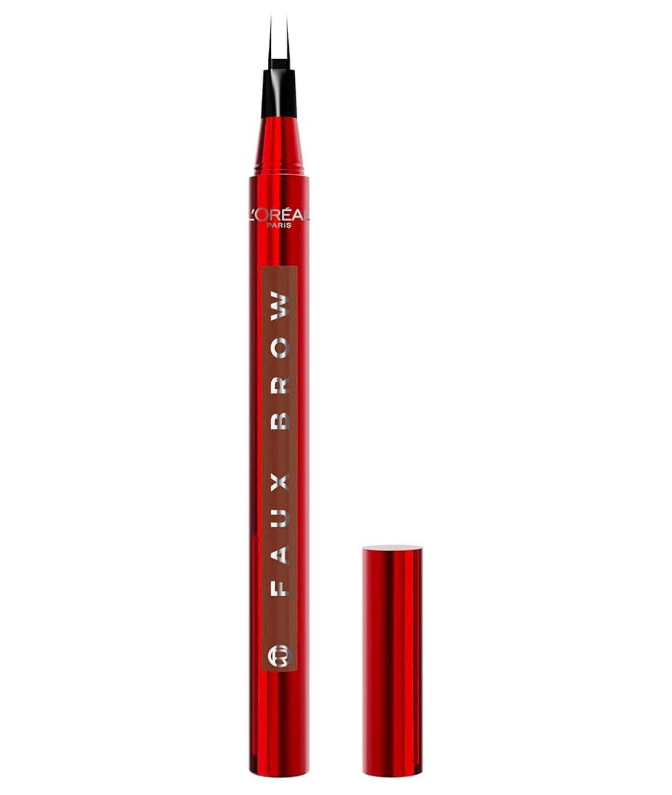L'Oréal Paris Faux Brow, Haaragtig, Volmaak WenkbraouwPen met Dubbelborsel, Vinnig & Presies - Mahonie