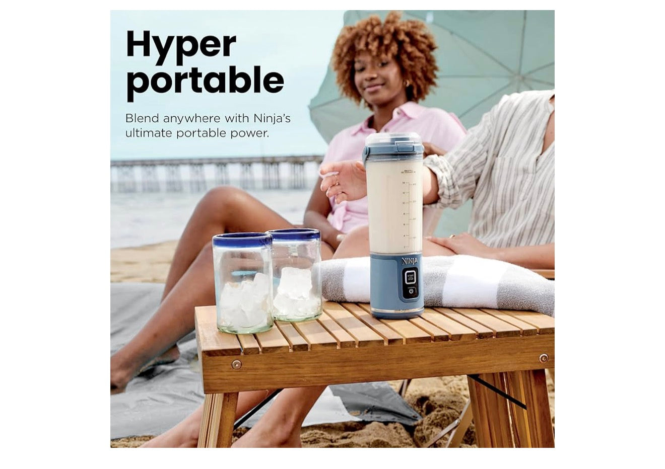 Ninja Blast Koordlose 530ml Draagbare Blender vir Skommelinge en Smoothies, BPA-vry, Lekvrye Deksel en Drinktuit, USB-C Herlaaibaar, Skottelgoedwasser Veilig - (Woudgroen)