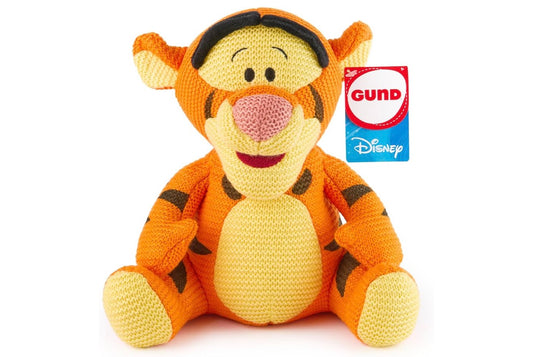 Disney 10" Tigger Gebreide Plus, Winnie die Poeh, Opgestopte Dier vir Ouderdomme 1 en Ouers - Oranje