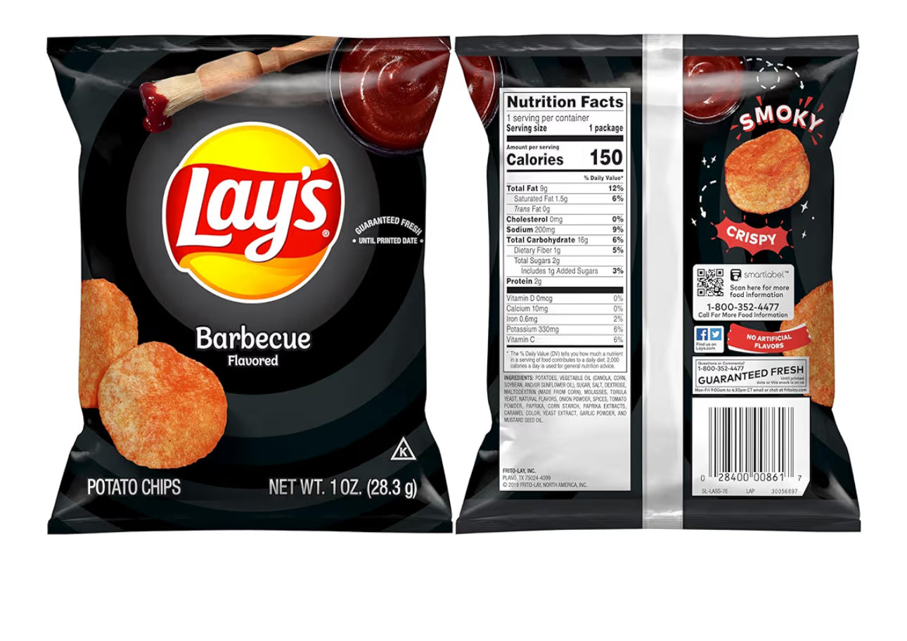 Lay's Aartappelskyfies Braaivleis Gegeur (40 Tel)