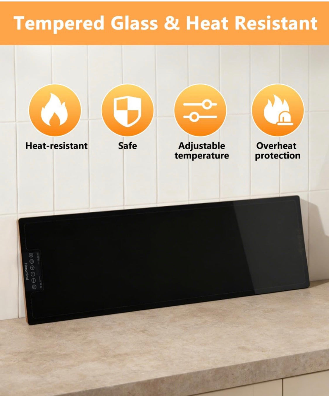 Electric Warming Tray 40 X 14” Extra Large Food Warming Mats w/ Temp-Settings - Full Surface Heating