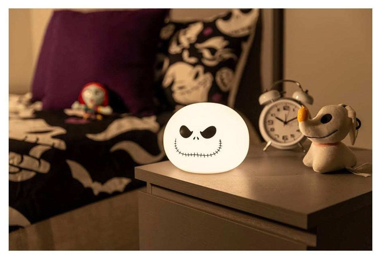 Jack Skellington Drukkbare Kleurveranderende Naglig vir Kinders en Volwassenes, USB-/Battery-aangedrewe Dimmerlamp