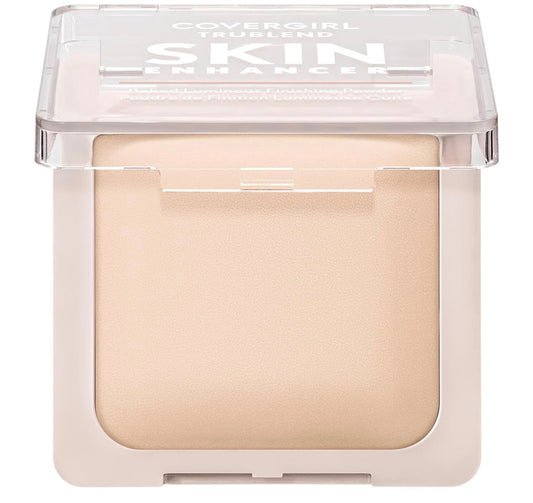 COVERGIRL TruBlend Skin Enhancer Baked Luminous Finishing Face Powder, with Hyaluronic Acid and White Rose Extract, Sheer & Buildable - 500 Sugar Cookie