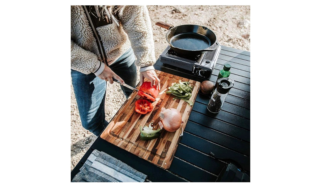 Gas One Portable Butane Camping Stove with Case: Automatic Ignition, Precise Heat Control - Camping & Tailgating and Outdoor Cooking