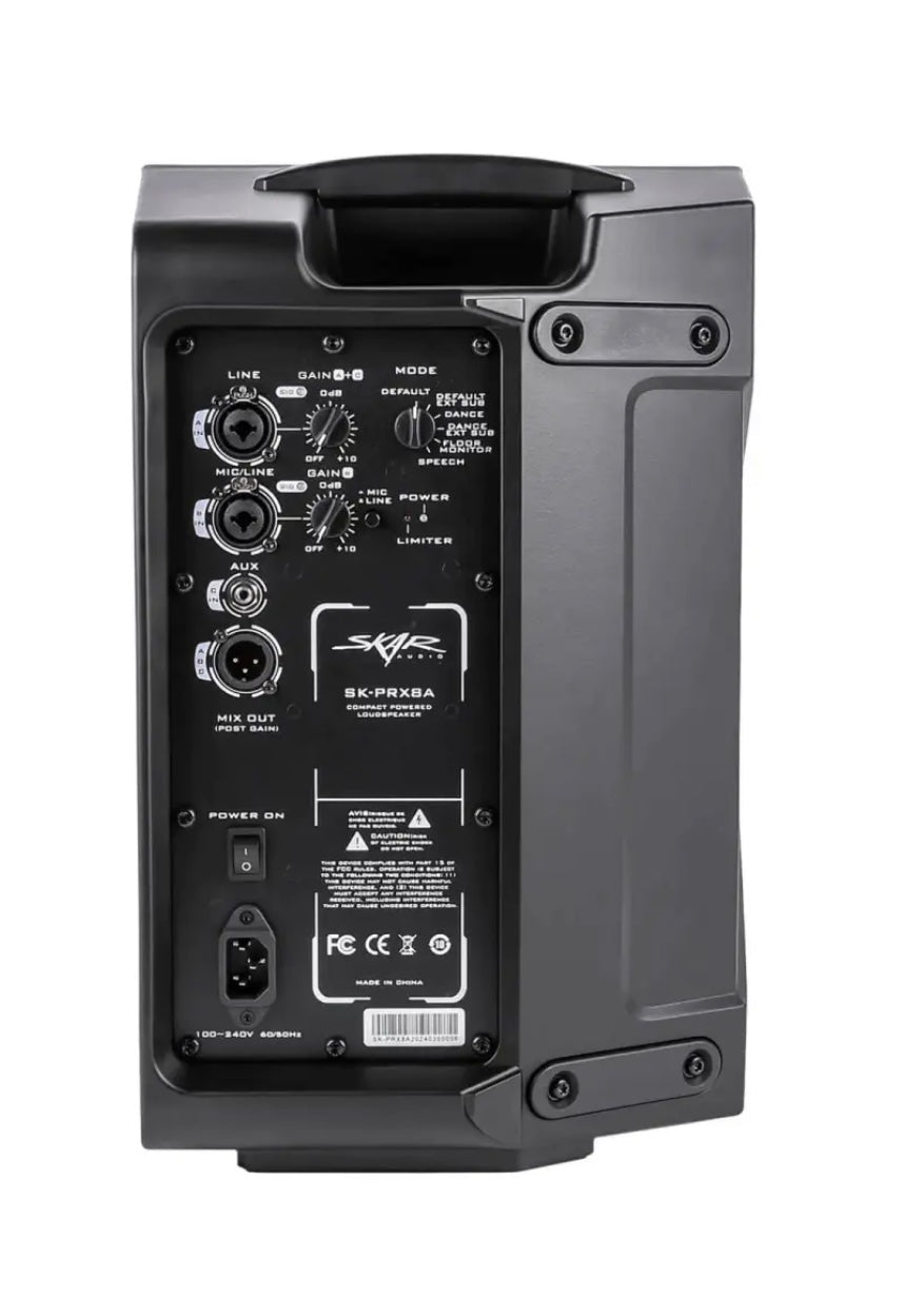 SK-PRX8A | 8" 600 Watt Aktiewe 2-rigting PA-luidspreker