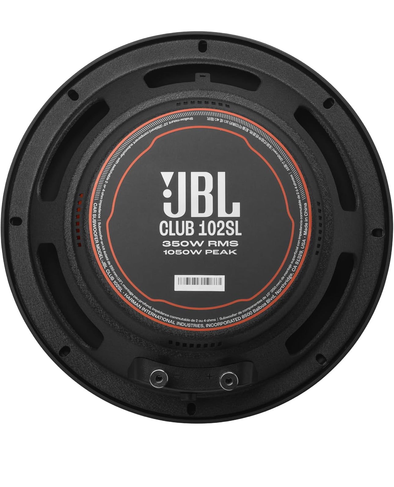 JBL CLUB-reeks 10 duim VLAK MONTEER-SUB met SSI 2 OF 4 OHM KIESBAAR - 1STK
