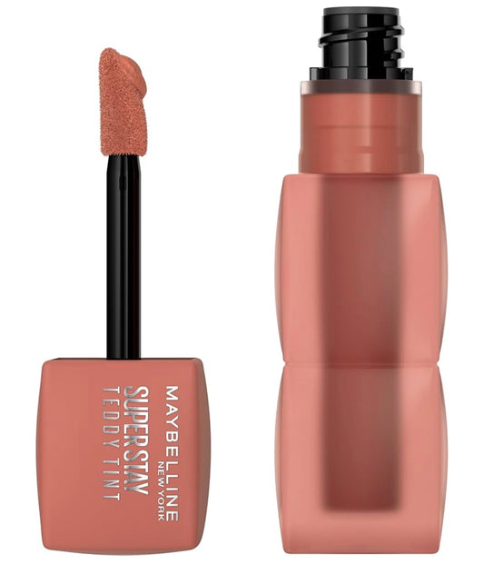 MAYBELLINE Super Stay Teddy Lip Tint, Langdurige Mat Lipstiffie vir Tot 12 Ure Dra - (Buffed Out) 1 st
