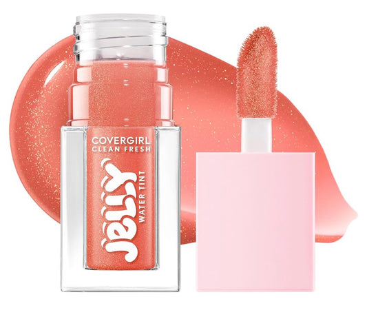 COVERGIRL Clean Fresh Jelly Water Tint, Lip- & Wangtint, Oordragvas, Hidrerend - 40 Jelly Nude - (Rooshoutglans)