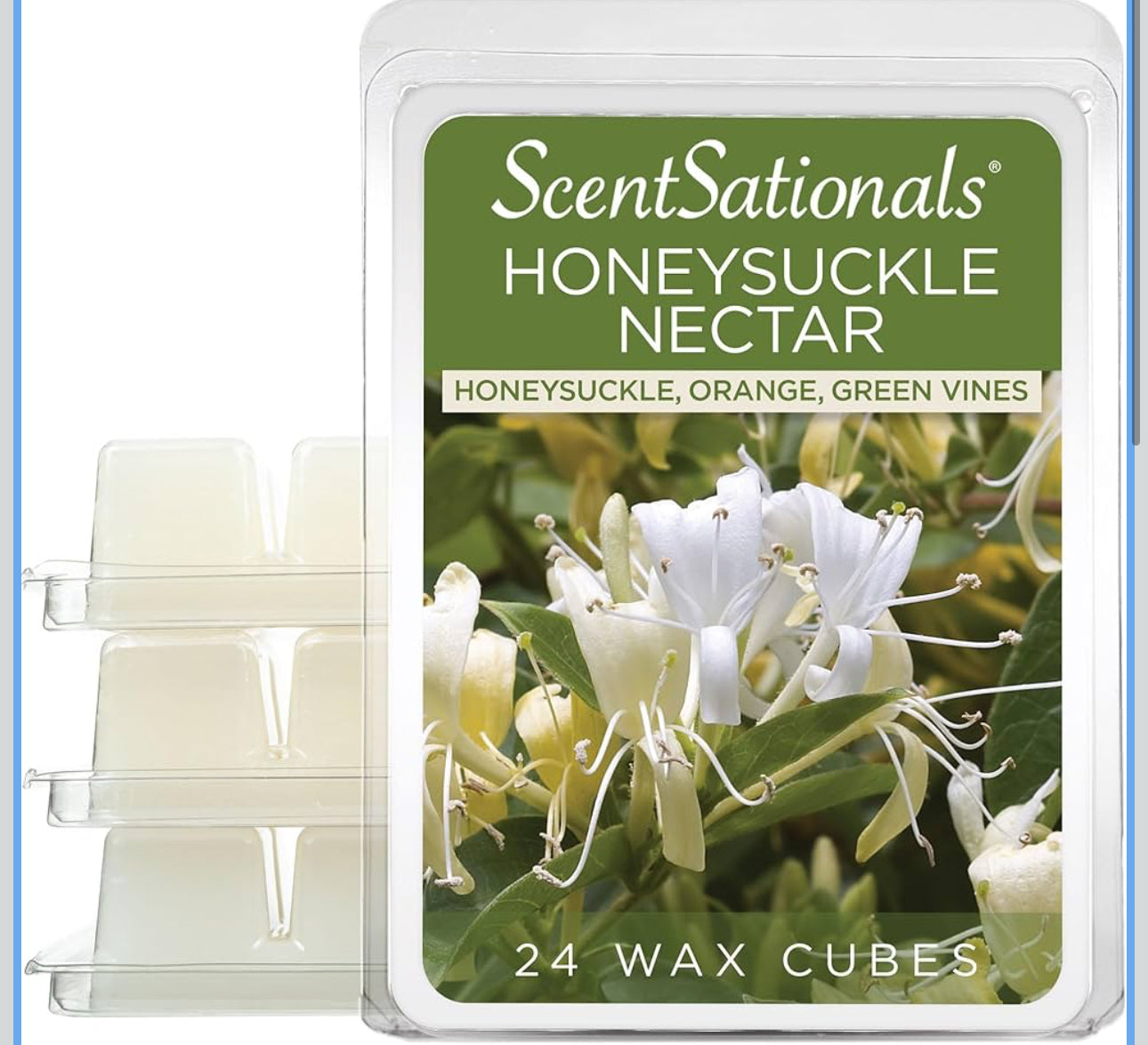 Scentsationals Wax Melts, Wax Cubes Strong Scent - Honeysuckle Nectar - 4PK