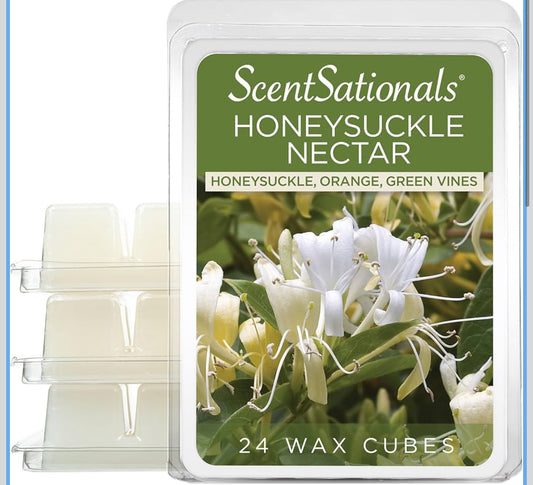 Scentsationals Wax Melts, Wax Cubes Strong Scent - Honeysuckle Nectar - 4PK