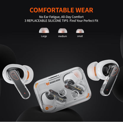 BIG WON True Wireless In-Ear Lightweight Active Noise Canceling  - White