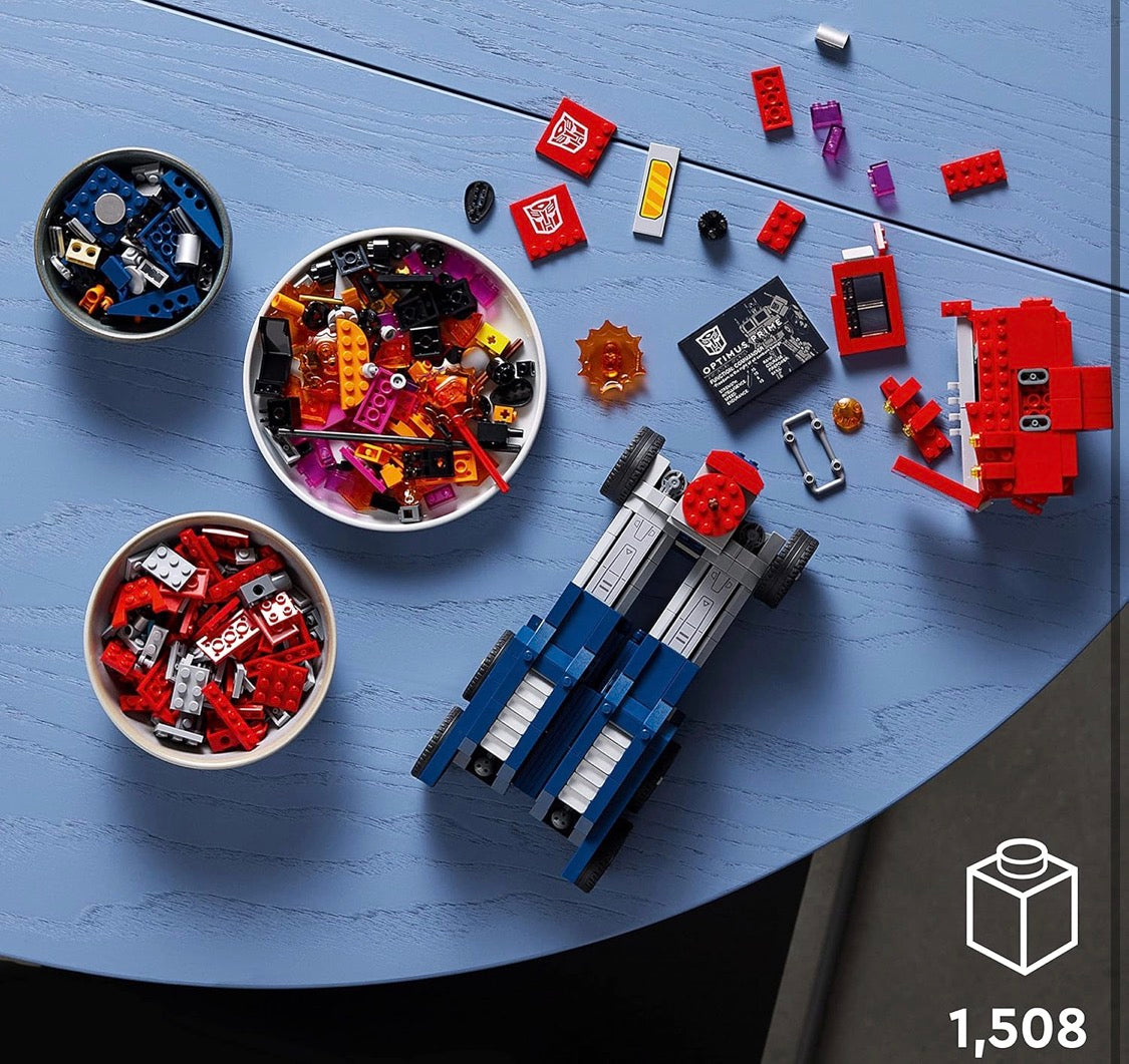 LEGO Icons Optimus Prime Transformers Figure Set, Collectible Transforming 2-in-1 Robot and Truck Model Building Kit - 10302
