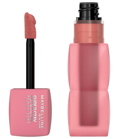 MAYBELLINE Super Stay Teddy Lip Tint, Langdurige Mat Lipstiffie wat tot 12 uur hou - (Lint Vasgemaak) 1st