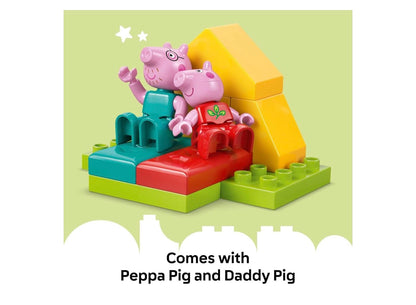 LEGO DUPLO Peppa Pig Kampeeruitstappie Kleuterleerder Speelding - Sensoriese Speelding vir Kreatiewe en Ontwikkelingspel - Prettige Verjaardaggeskenk vir Peppa Pig Aanhangers, Kinders, Meisies, Seuns, Ouderdomme 2+ - 10452