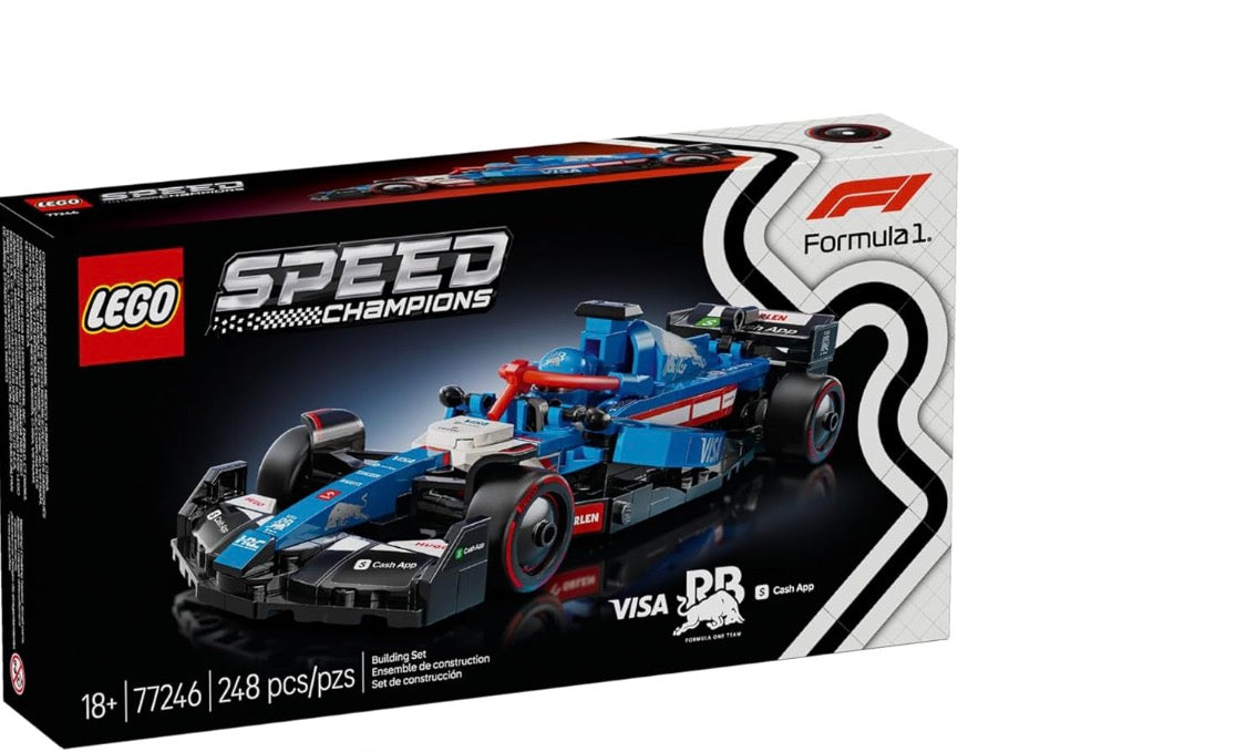 LEGO Speed Champions Visa Cash App RB VCARB 01 F1 Race Car Model Kits - Building Sets W/Realistic Features (77246)