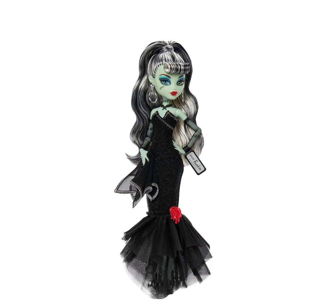 Monster High x Barbie Frankie Stein Doll with Original Barbie-Inspired Swimsuit