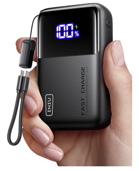 Power Bank, 20000mAh 65W Mini USB C Laptop & Phone Portable Charger, Fast Charging - Black