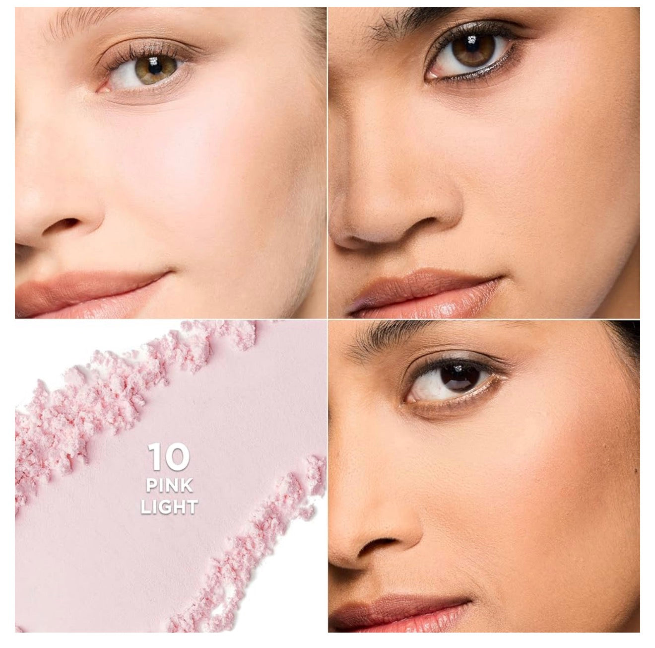 L'Oréal Paris Infallible Blur-fection Langdurige Losse Stelpoeier, Vervaag-Gesigpoeier met tot 24 UUR Dragtyd - Verhelderende Ligpienk (1 Kit)
