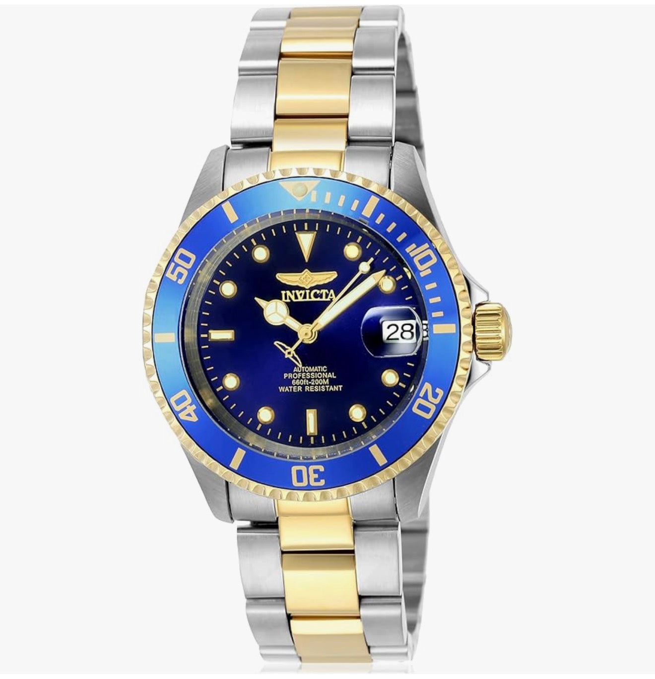 Invicta Mans Pro Diver-versameling Munt-Rand Outomatiese Vlekvrye Staalhorlosie