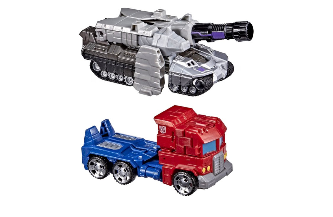 Transformers Toys Heroes and Villains Optimus Prime and Megatron 2-Pack Action Figures - for Kids Ages 6 and Up, 7-inch