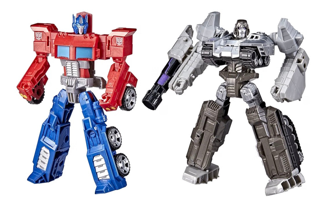Transformers Toys Heroes and Villains Optimus Prime and Megatron 2-Pack Action Figures - for Kids Ages 6 and Up, 7-inch