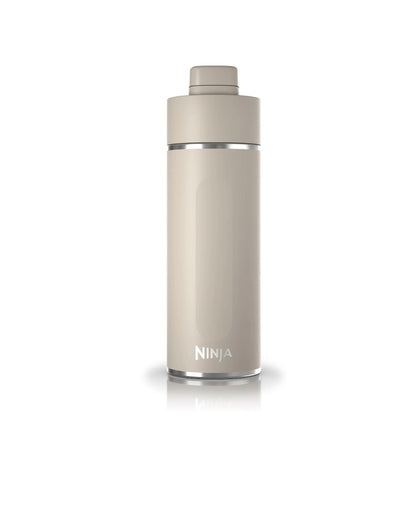 Ninja Travel Water Bottle (24 oz) Stainless Steel Tumbler for Carbonated Drinks (Stone)