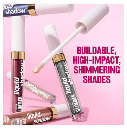 REVLON Glimmer Liquid Shadow, Smeer-bestande Glans Oogskadu Grimering, Langdurig, Hoë Pigment - (203 Spaced Out)