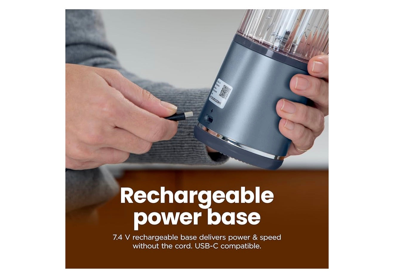 Ninja Blast Koordlose 18oz. Draagbare Versapper Vir Skuddrankies en Smoothies, BPA-vry, Lekvaste Deksel en Suigmondstuk, USB-C Herlaaibaar, Skottelgoedwasser Veilig - (Cranberryrooi)