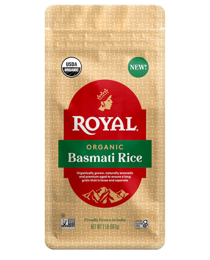 Organiese Royal Wit Langkorrel Basmati Rys - 2lb Sak