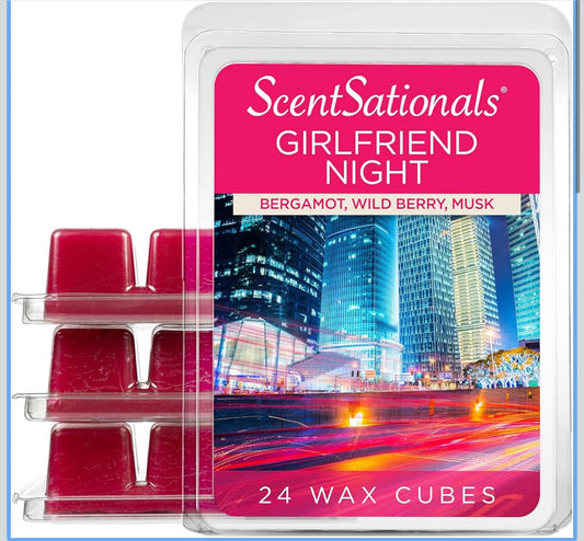 Scentsationals Wax Melts, Wax Cubes Strong Scent - Girlfriend Night - 4PK
