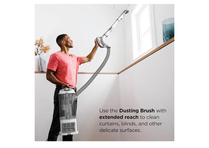 Shark Upright Navigator Lift-Away Vacuum Cleaner,Pet Hair, Carpet & Hard Floor Cleaning Dusting Brush & Crevice Tool, HEPA Filter | Swivel Steering (White/Silver)