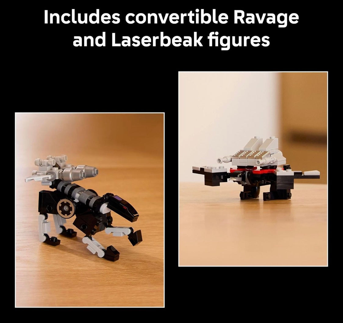 LEGO Icons Transformers: Soundwave - Building Set W/Sound Effects Model Kit W/Ravage & Laserbeak Figures - 10358