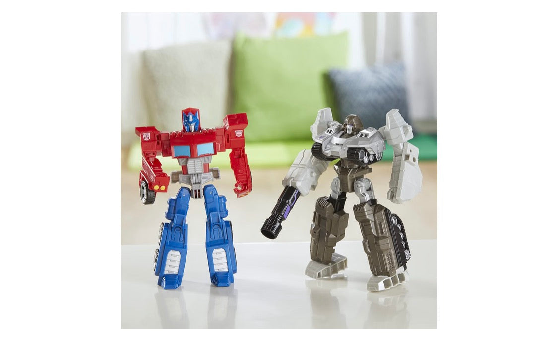 Transformers Toys Heroes and Villains Optimus Prime and Megatron 2-Pack Action Figures - for Kids Ages 6 and Up, 7-inch