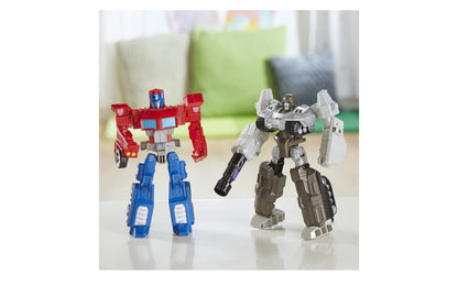 Transformers Toys Heroes and Villains Optimus Prime and Megatron 2-Pack Action Figures - for Kids Ages 6 and Up, 7-inch