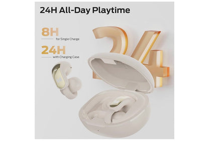Monster Oopoor Knipoorfone, Aanpasbare Gerief, Meesleurende Klank, Bluetooth met 30H Speeltyd, IPX5 Waterbestand – (Wit)