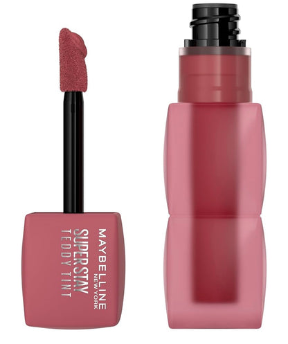 MAYBELLINE Super Stay Teddy Lip Tint, Langblywende Mat Lipstiffie vir Tot 12 Uur Dra - (Velvet Choker 1ct