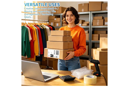 Waaiergevoude 4 x 6" Direkte Termiese Etikette Wit Geperforeerde Versendingsetikette, 500 stuks - 1 Stapel