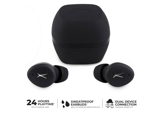 Altec Lansing - Draadlose Bluetooth Waterdigte Sportoorfone - (Swart)